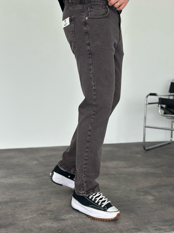 Kahve Yıkamalı Regular Fit Jean