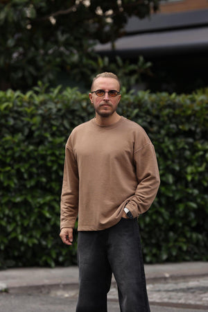 Kahverengi Basic Sweatshirt