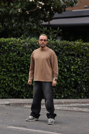 Kahverengi Basic Sweatshirt