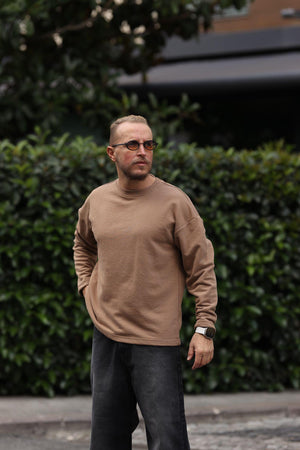 Kahverengi Basic Sweatshirt