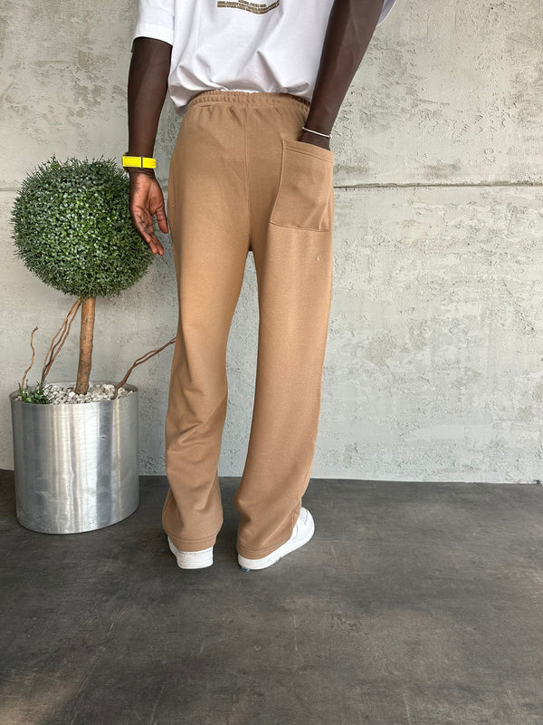 Kahverengi Yazı Detaylı Baggy Eşofman