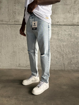 Kar Yıkama Diz Yırtık Boyfriend Jean