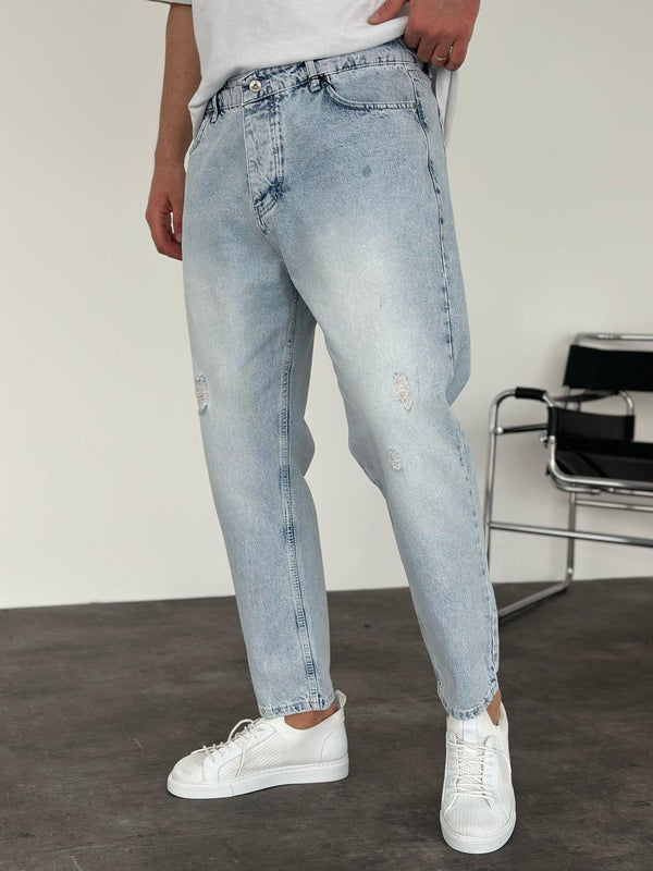 Kar Yıkama Lazer Detaylı Boyfriend Jean