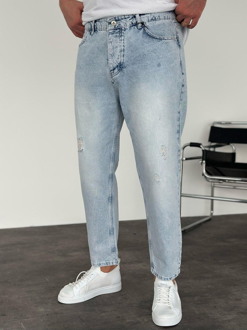 Kar Yıkama Lazer Detaylı Boyfriend Jean
