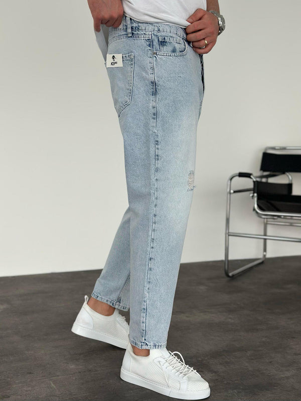 Kar Yıkama Lazer Detaylı Boyfriend Jean