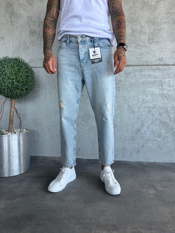 Kar Yıkama Lazerli Boyfriend Jean