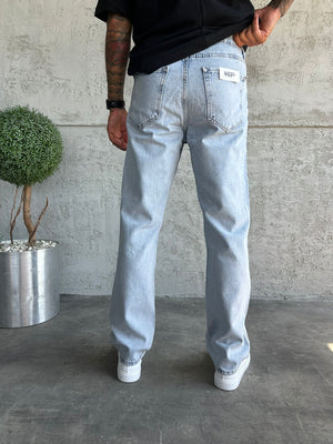 Kar Yıkama Yırtıklı Baggy Jean