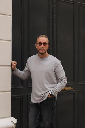 Koyu Gri Yaka Sweatshirt