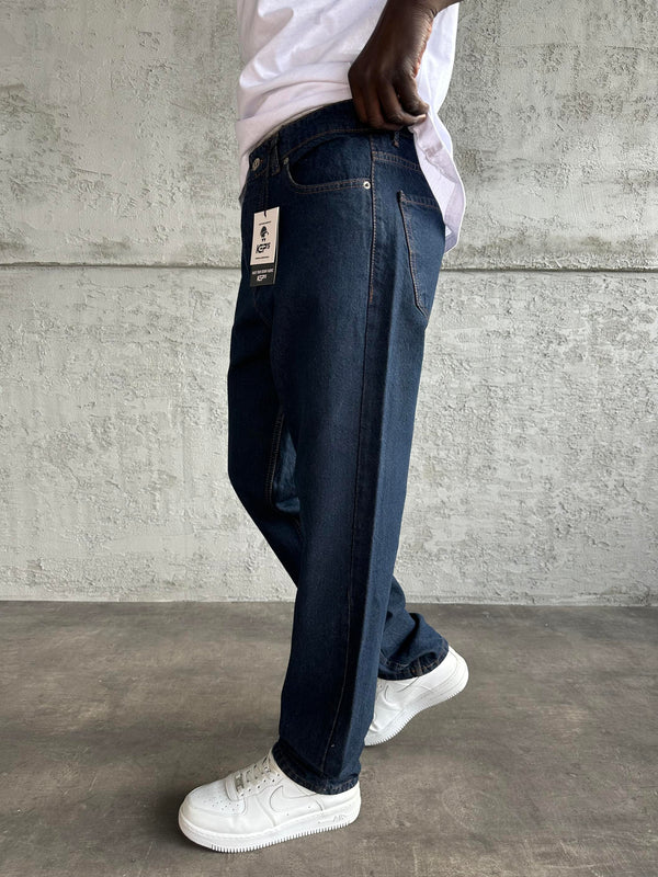 Koyu Lacivert Baggy Jean