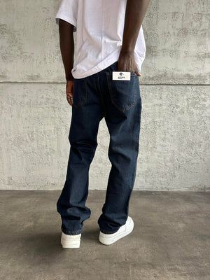 Koyu Lacivert Baggy Jean