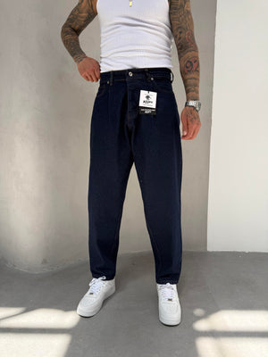 Koyu Lacivert Ballon Fit Boyfriend Jean