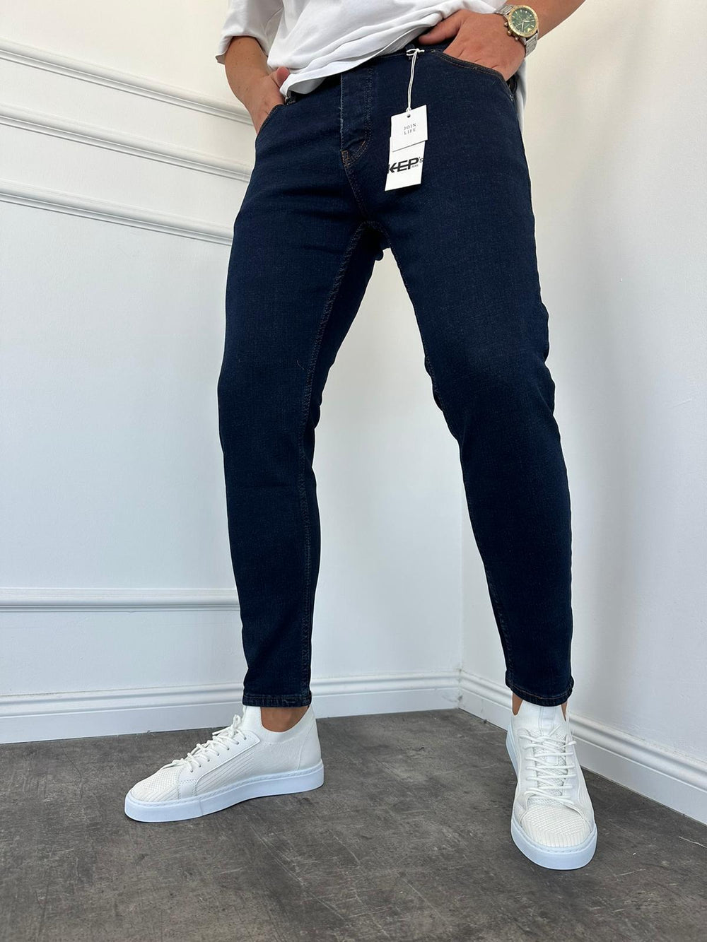 Koyu Lacivert Slimfit Jean