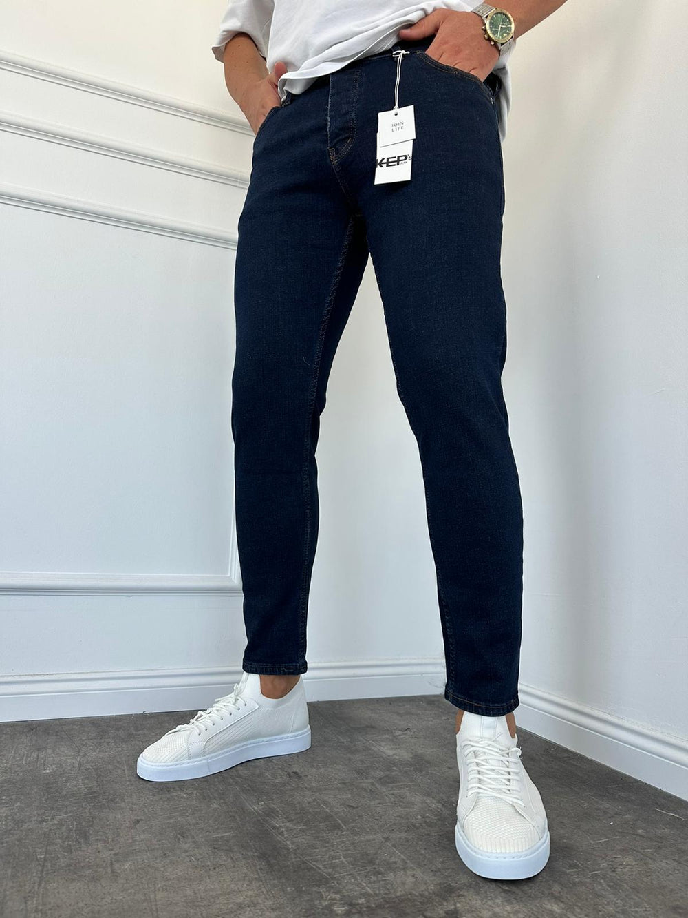 Koyu Lacivert Slimfit Jean