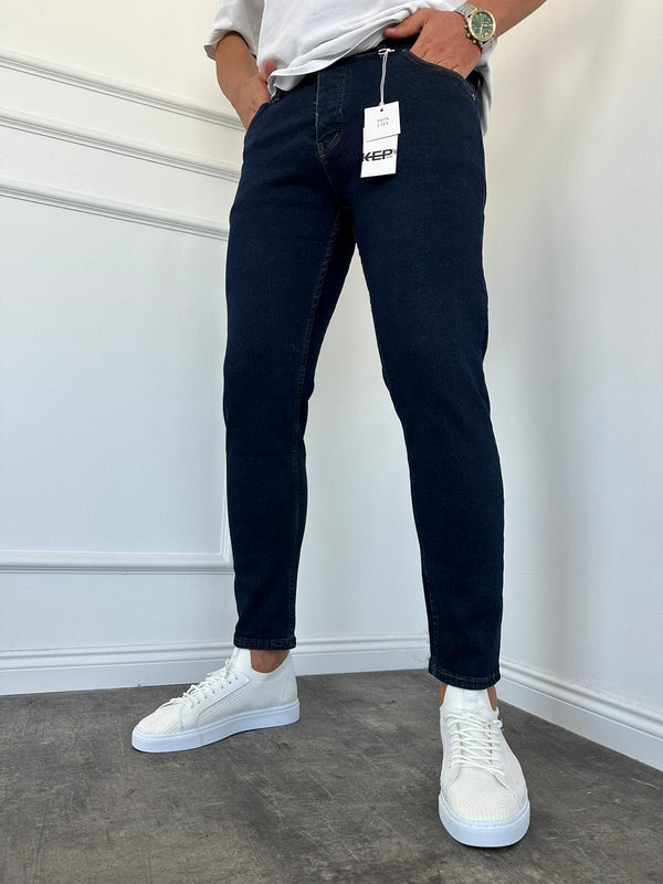 Koyu Lacivert Slimfit Jean