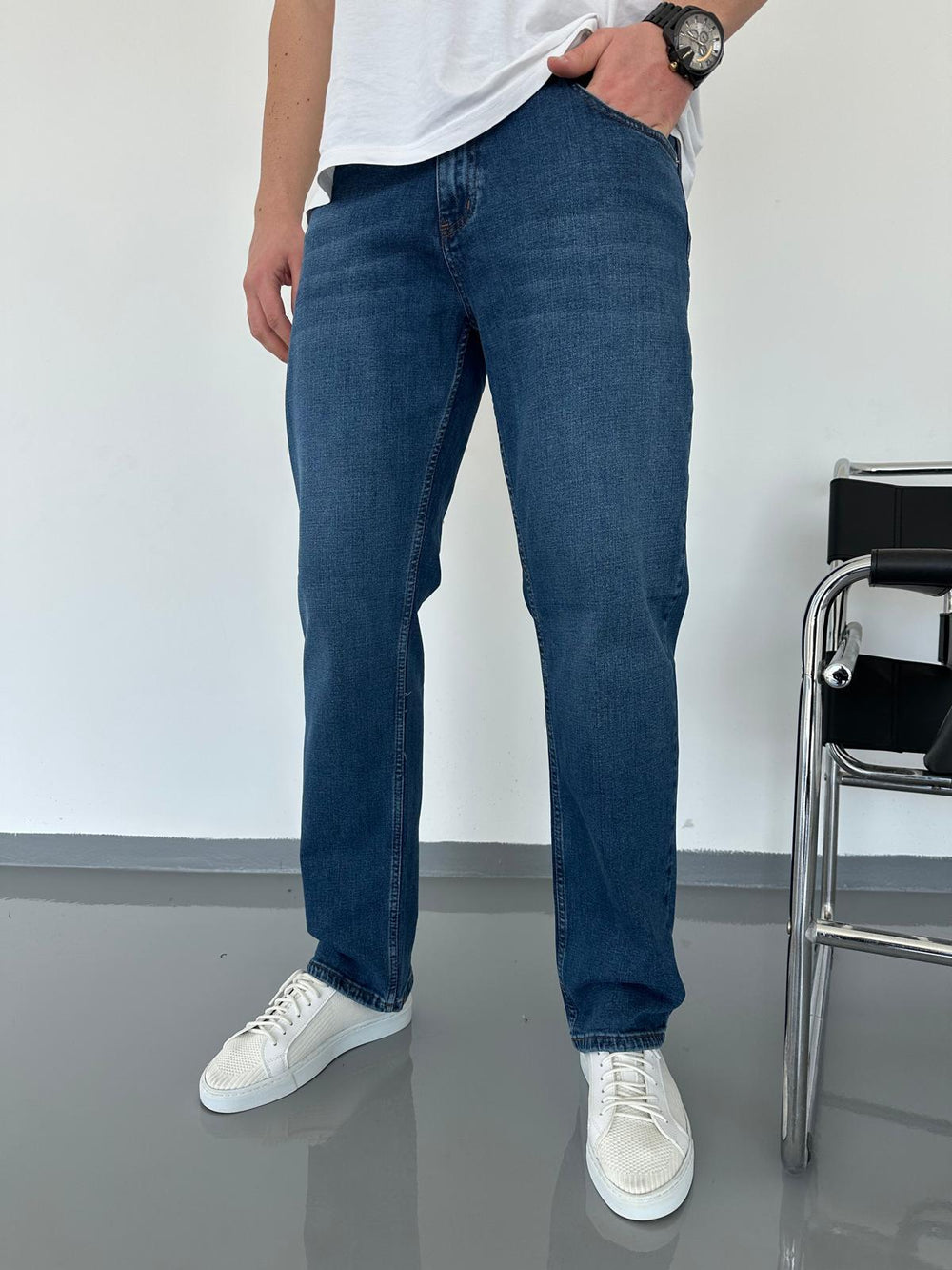Koyu Mavi Regular Fit Jean