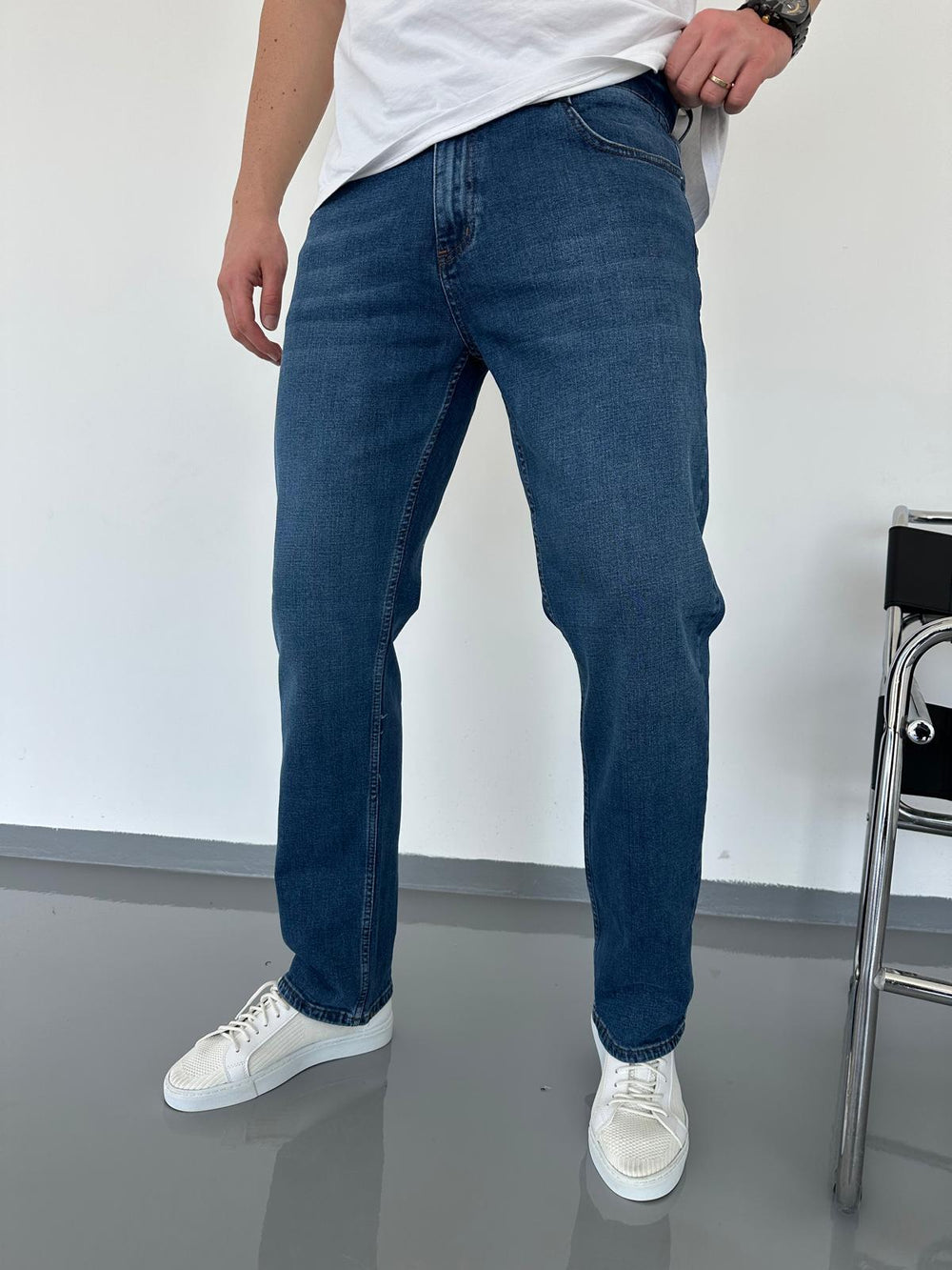 Koyu Mavi Regular Fit Jean