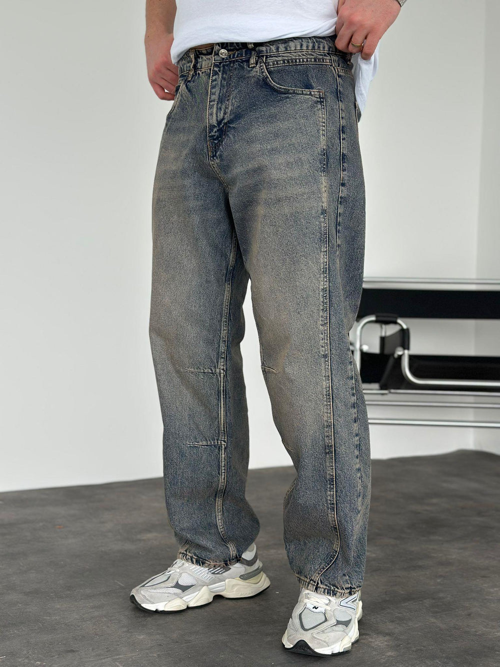 Koyu Yıkamalı Relax Baggy Jean