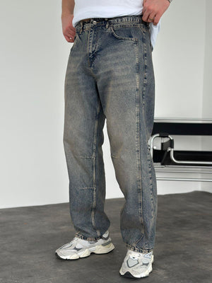Koyu Yıkamalı Relax Baggy Jean