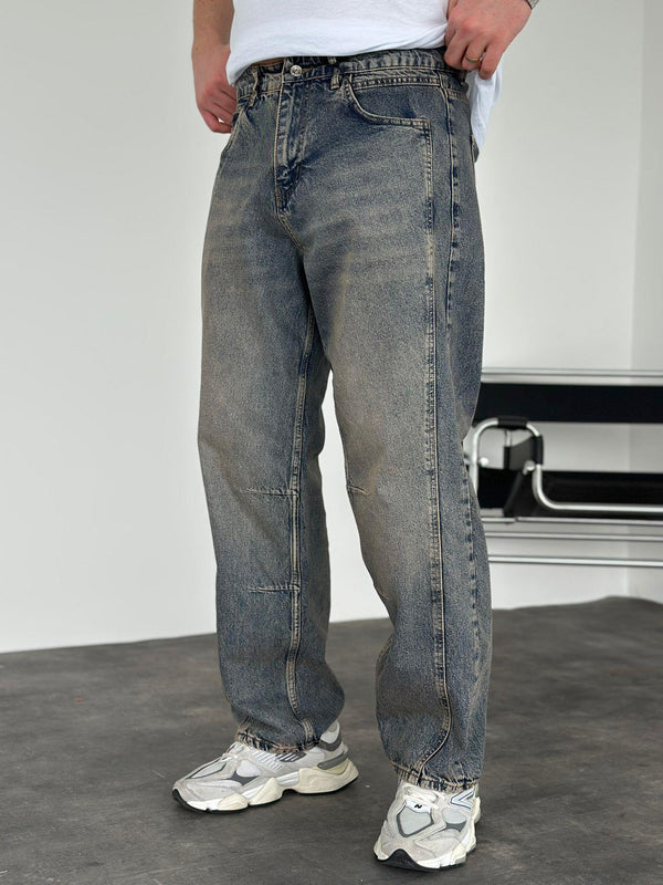 Koyu Yıkamalı Relax Baggy Jean