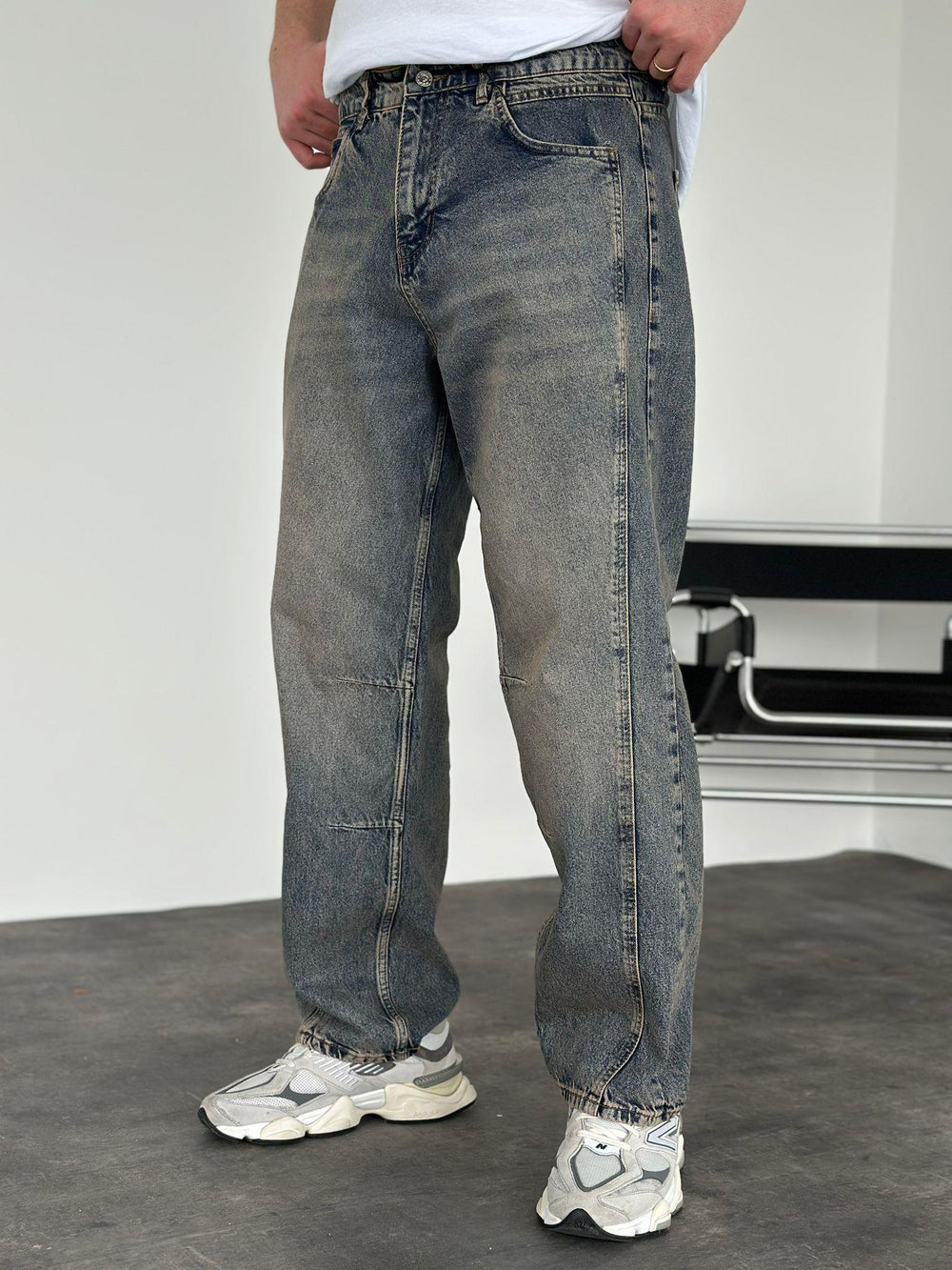 Koyu Yıkamalı Relax Baggy Jean