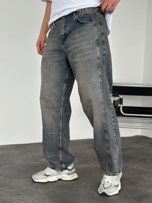 Koyu Yıkamalı Relax Baggy Jean