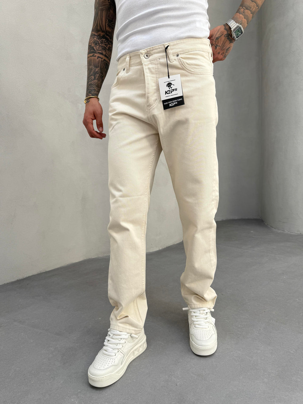 Krem Baggy Jean
