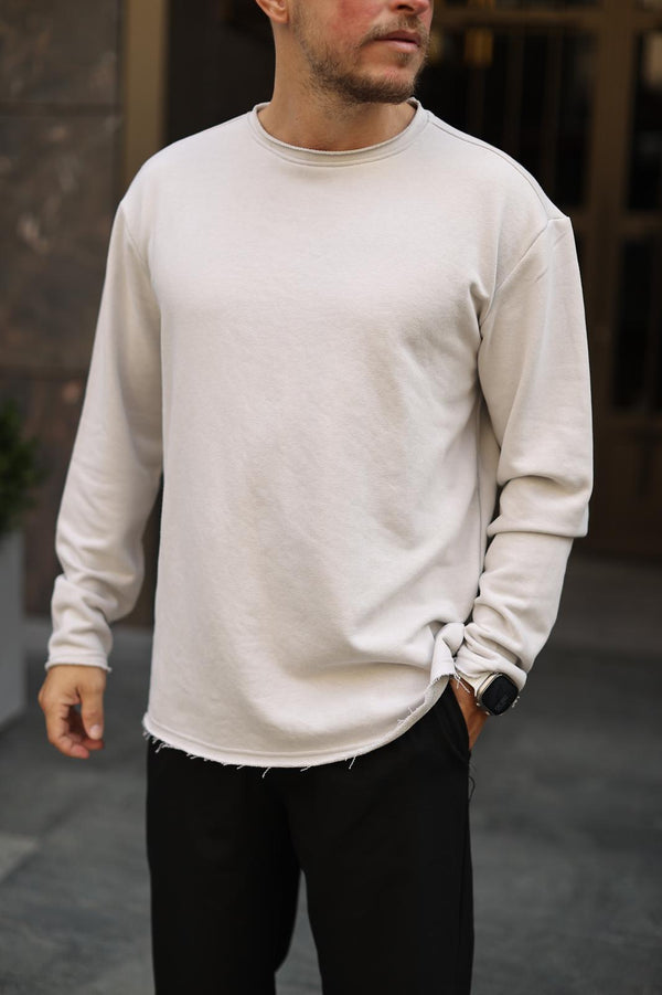 Küf Gri Pis Yaka Sweatshirt