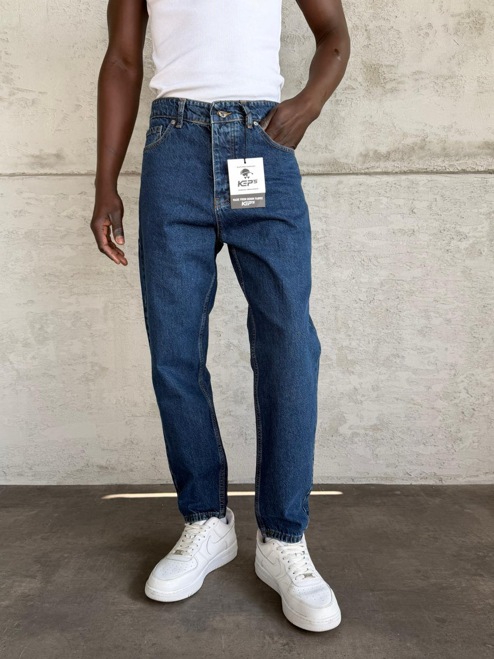 Lacivert Boyfriend Jean