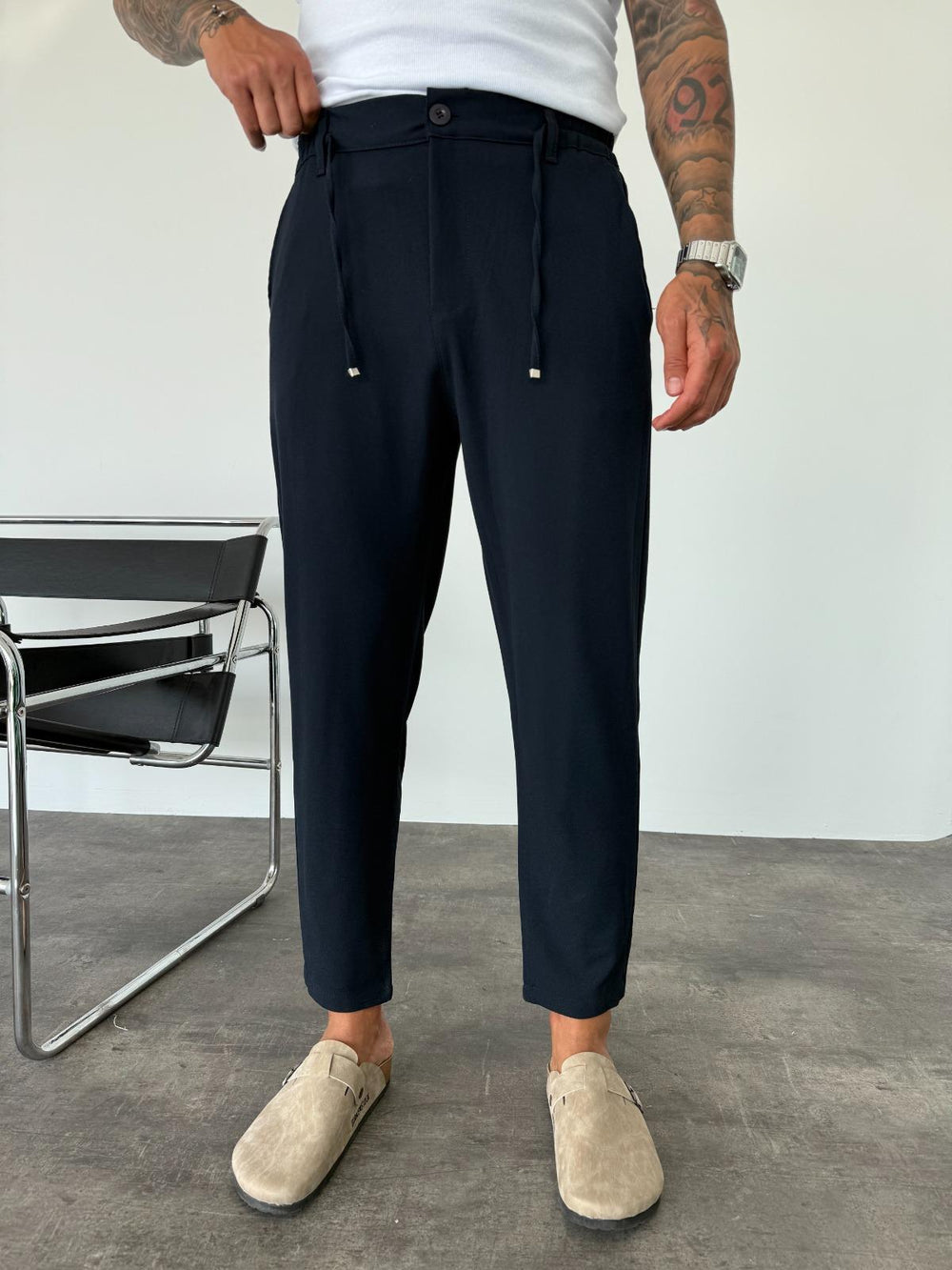 Lacivert Regular Fit Kumaş Pantolon