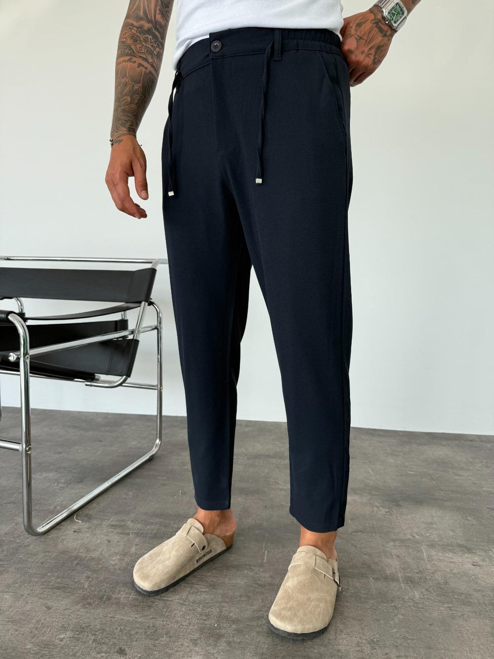 Lacivert Regular Fit Kumaş Pantolon