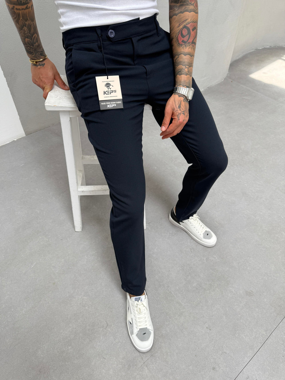 Lacivert Slimfit Kumaş Pantolon