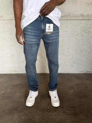 Lacivert Yıkamalı Regular Fit Jean