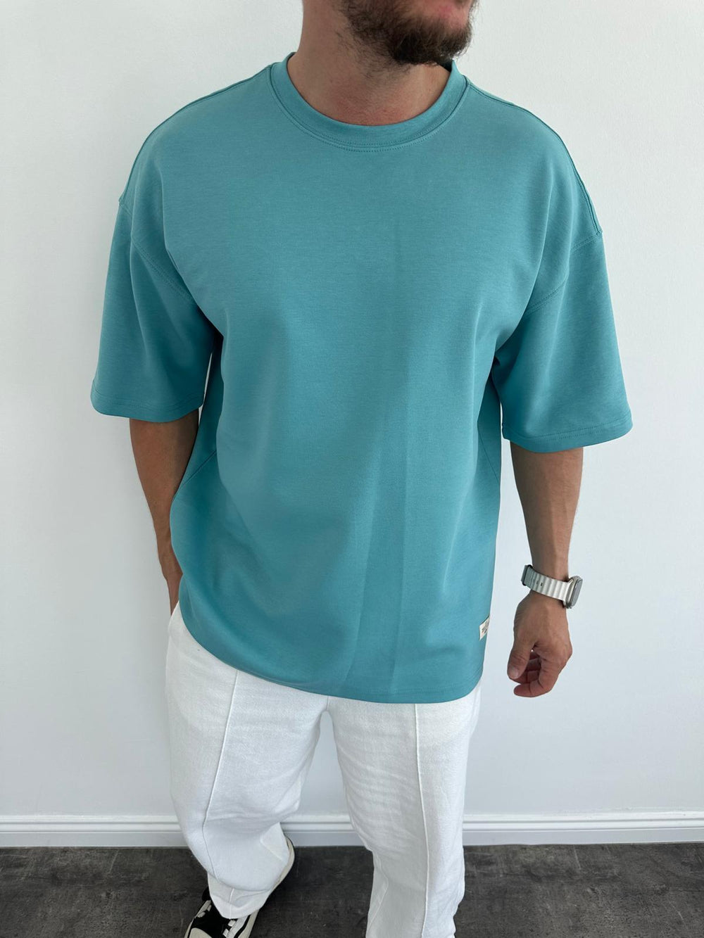 Mavi Doubleface Kumaş T-Shirt