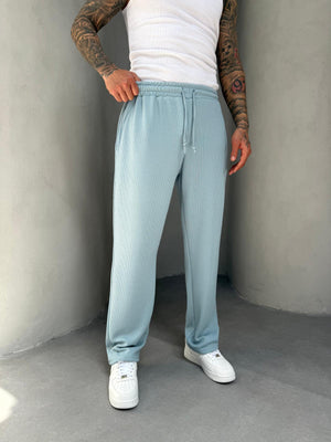 Mavi İnce Fitilli Baggy Eşofman