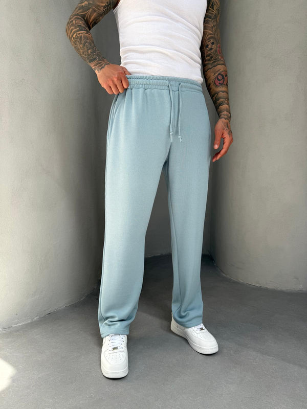 Mavi İnce Fitilli Baggy Eşofman