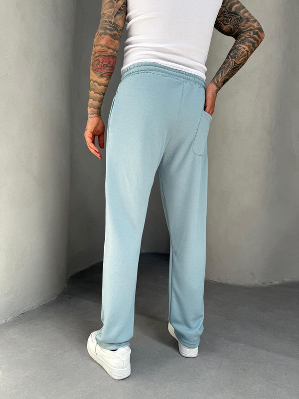 Mavi İnce Fitilli Baggy Eşofman