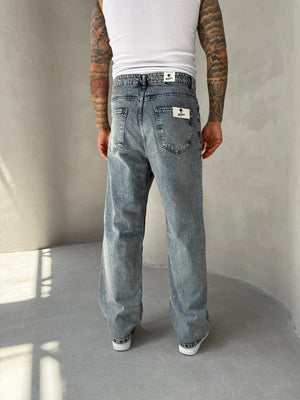 Mavi Kar Yıkama Relax Baggy Jean