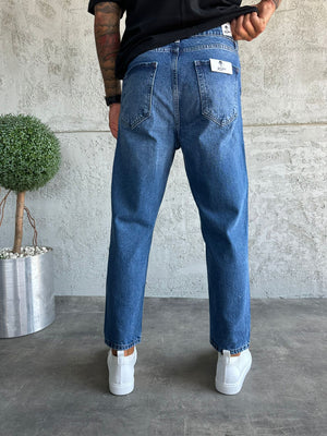 Mavi Lazer Detaylı Boyfriend Jean