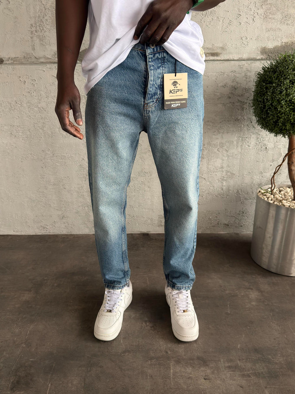 Mavi Lazer Detaylı Boyfriend Jean