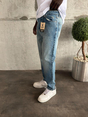 Mavi Lazer Detaylı Boyfriend Jean