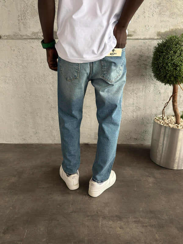 Mavi Lazer Detaylı Boyfriend Jean