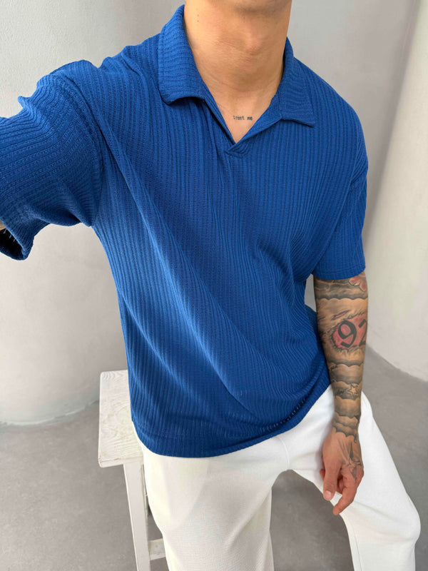 Mavi Polo Yaka Triko T-Shirt