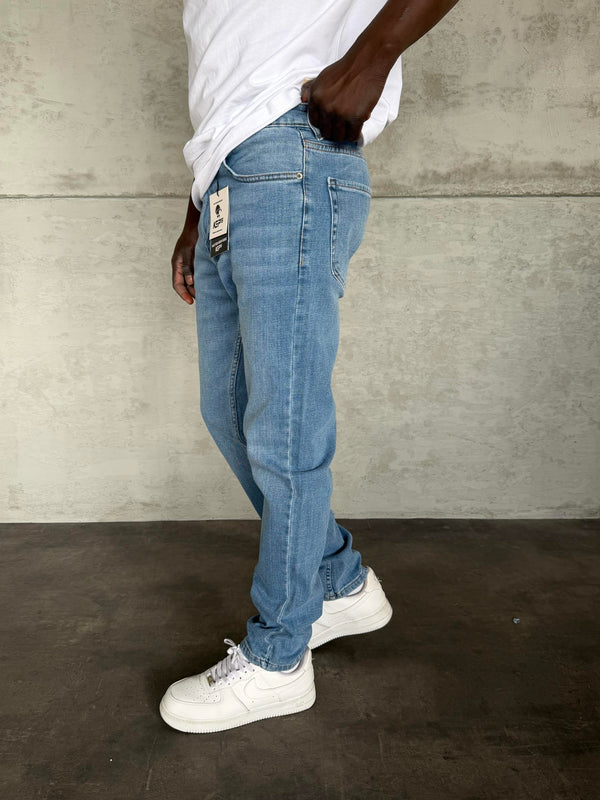 Mavi Taşlamalı Likralı Regular Fit Jean