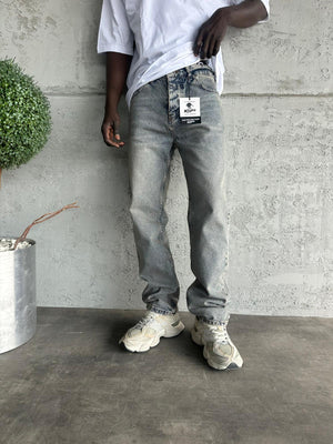 Mavi Yıkamalı Baggy Jean