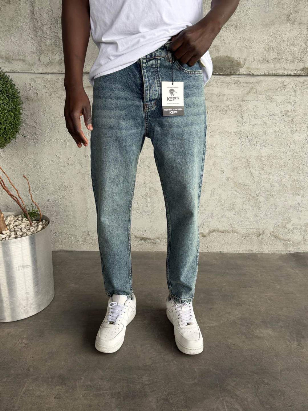 Mavi Yıkamalı Boyfriend Jean