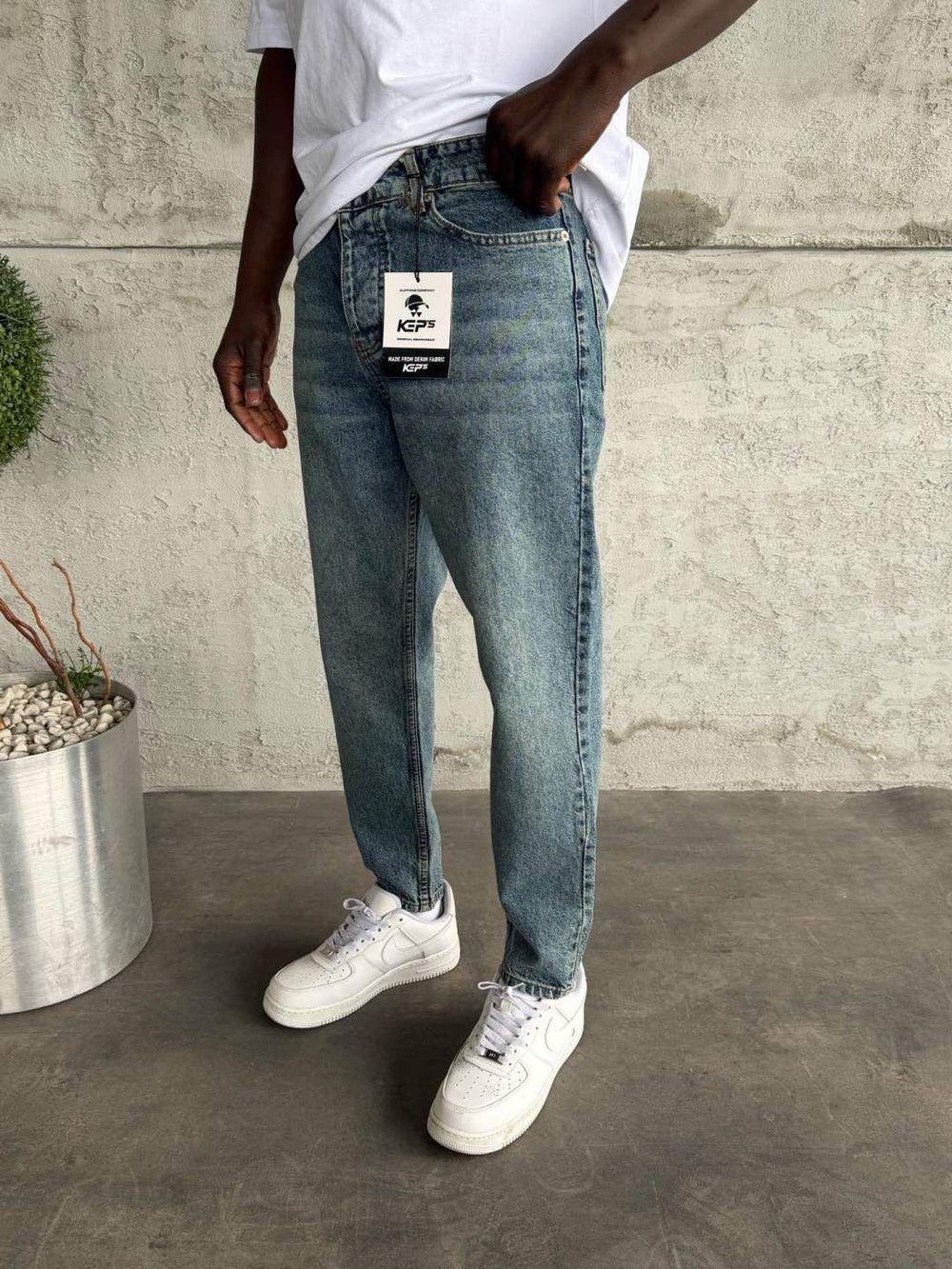 Mavi Yıkamalı Boyfriend Jean