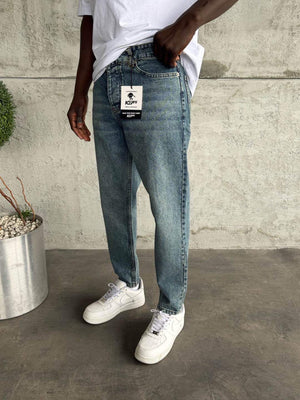 Mavi Yıkamalı Boyfriend Jean