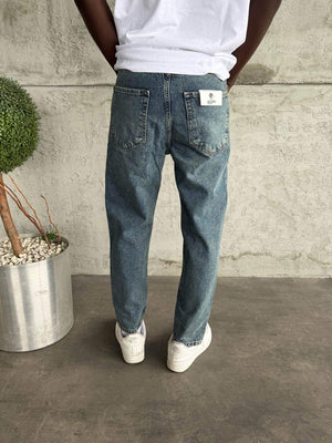 Mavi Yıkamalı Boyfriend Jean