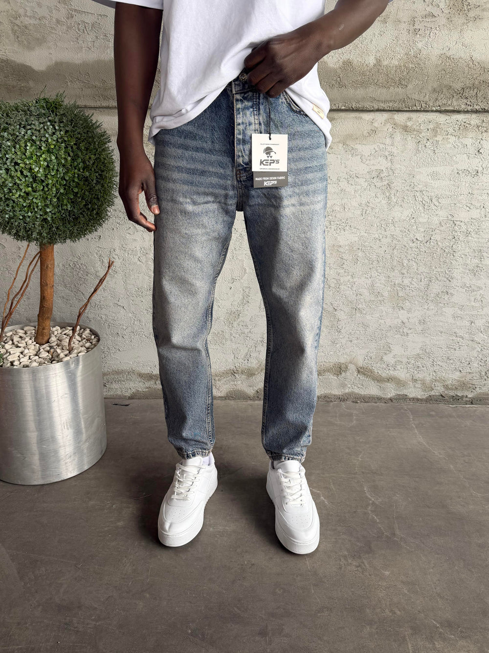 Mavi Yıkamalı Boyfriend Jean