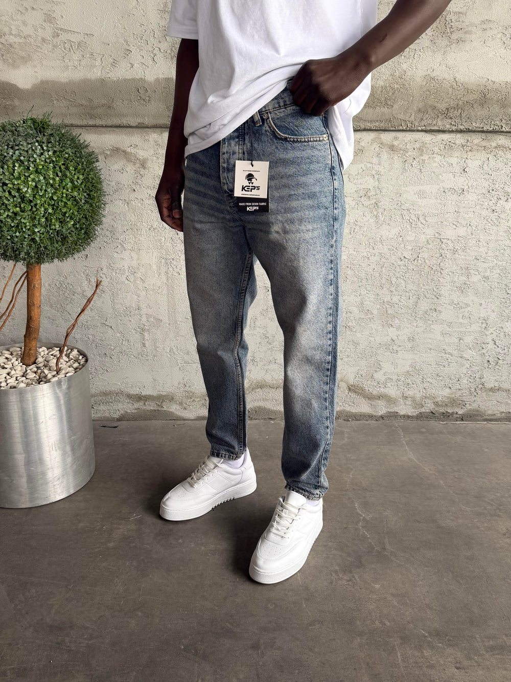 Mavi Yıkamalı Boyfriend Jean